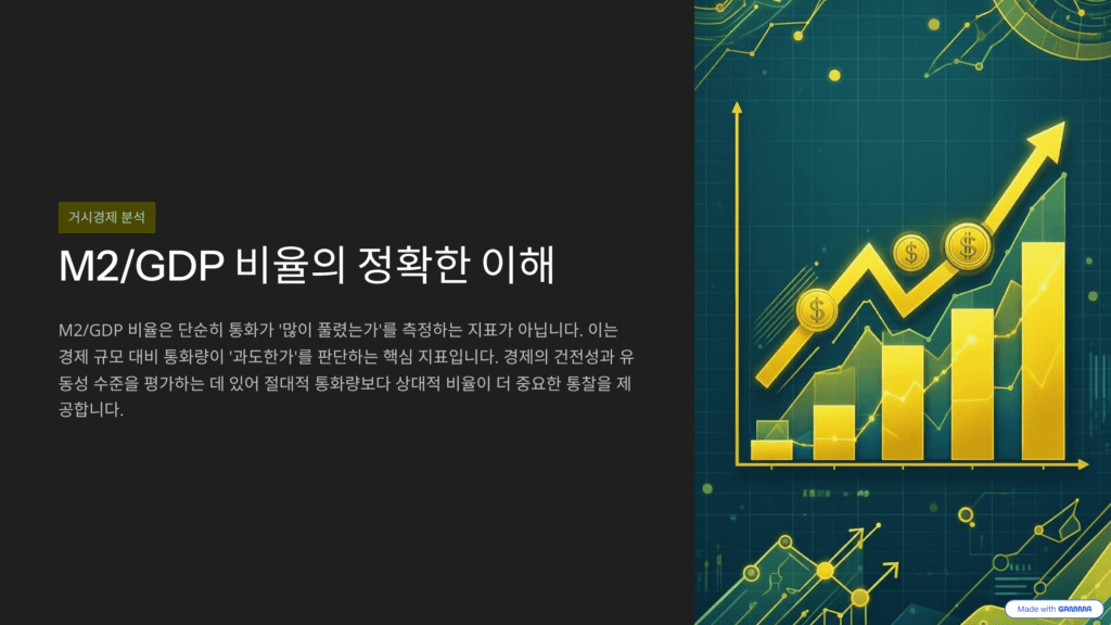 M2/GDP 비율을 설명하는 이미지입니다.