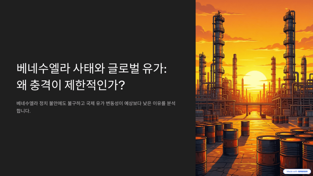 글로벌 유가 시장의 변화를 나타낸 이미지입니다. 