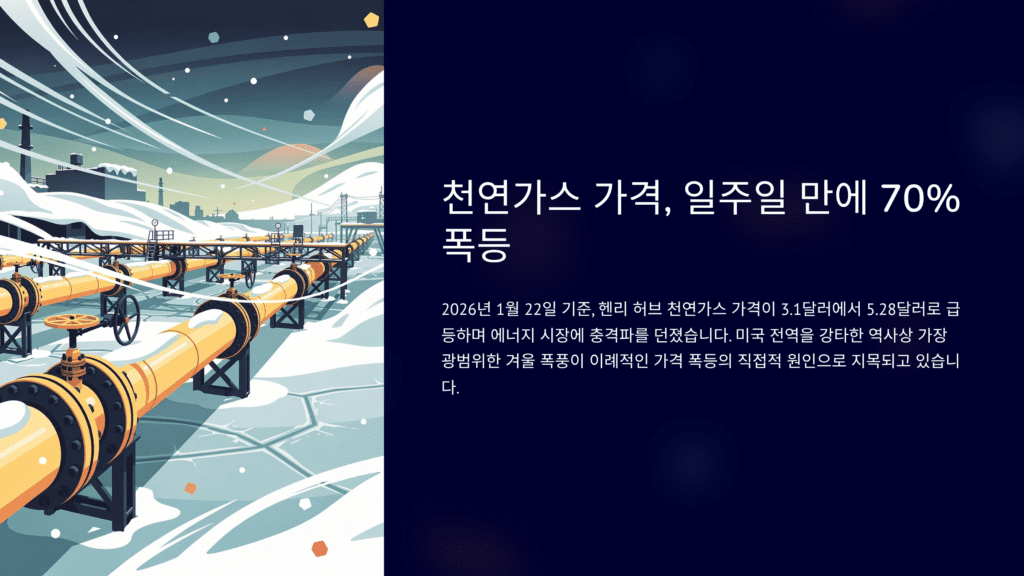 천연가스 가격 폭등 이미지입니다. 