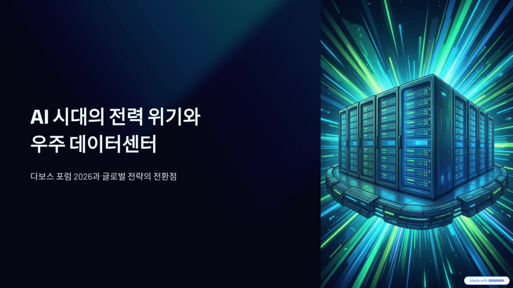 우주 데이터센터 이미지입니다.