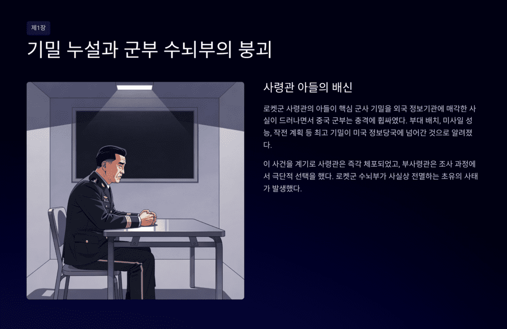로켓군 기밀 유출 이미지입니다. 군부의 갈등입니다. 