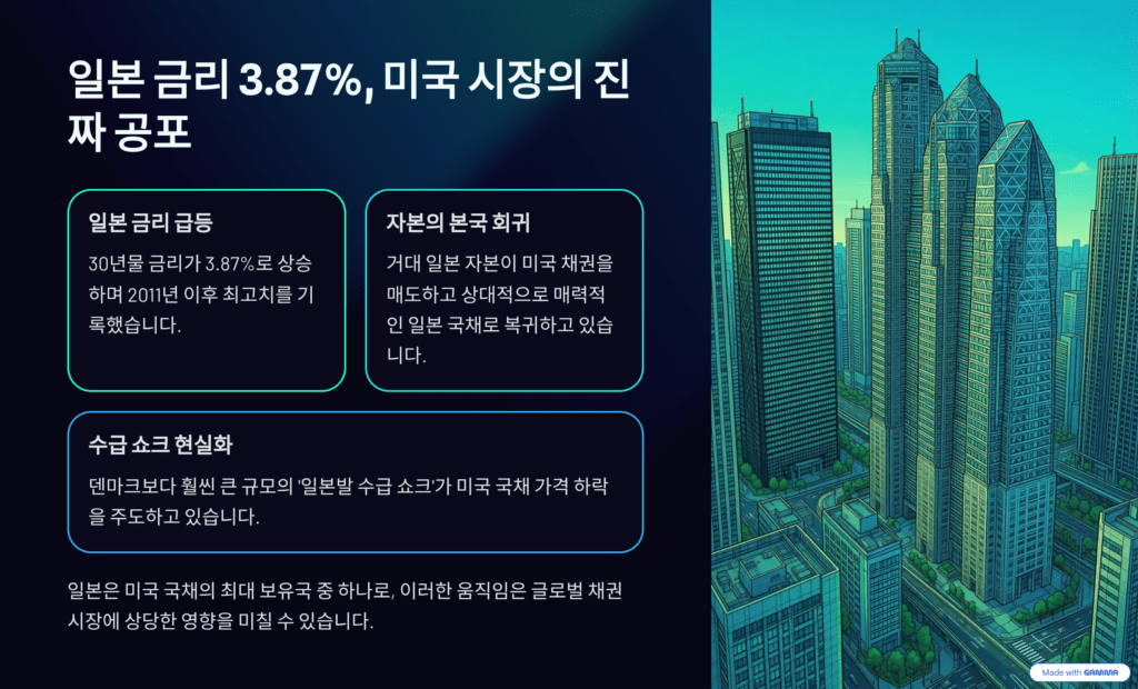 일본 국채 금리 급등 이미지입니다. 