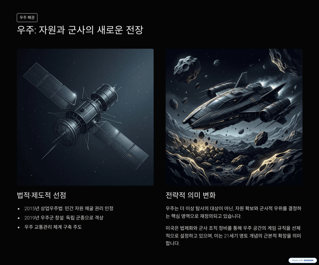 우주 경쟁의 진실을 분석한 이미지입니다. DARPA 조직의 철학을 설명합니다. 우주 경쟁을 나타냅니다
