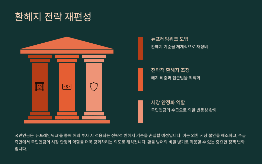 국민연금의 1월 긴급 결단입니다. 환혜지 전략 변경입니다. 
