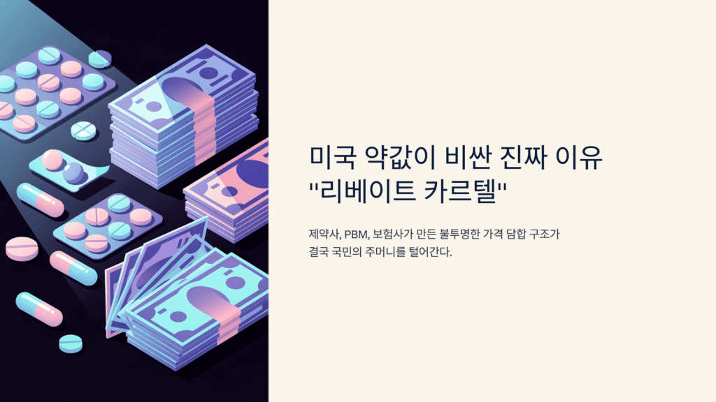 미국 약값 리베이트 카르텔 입니다. 