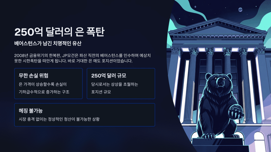 JP모건의 베어스턴스 인수 이미지입니다.