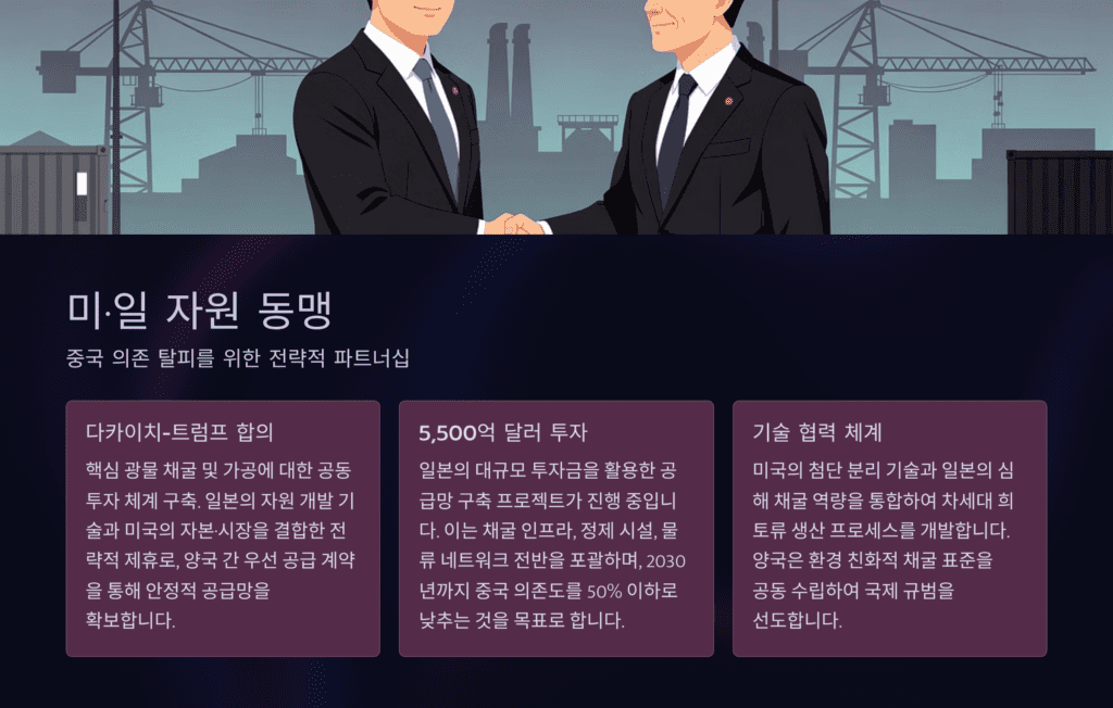 미일 광물자원 동맹입니다. 