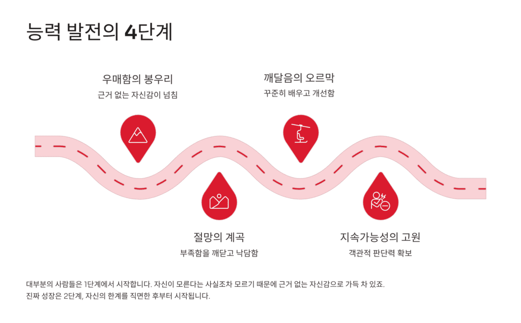 능력 발전의 4단계입니다. 