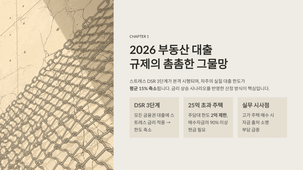 부동산 대출 규제입니다. 