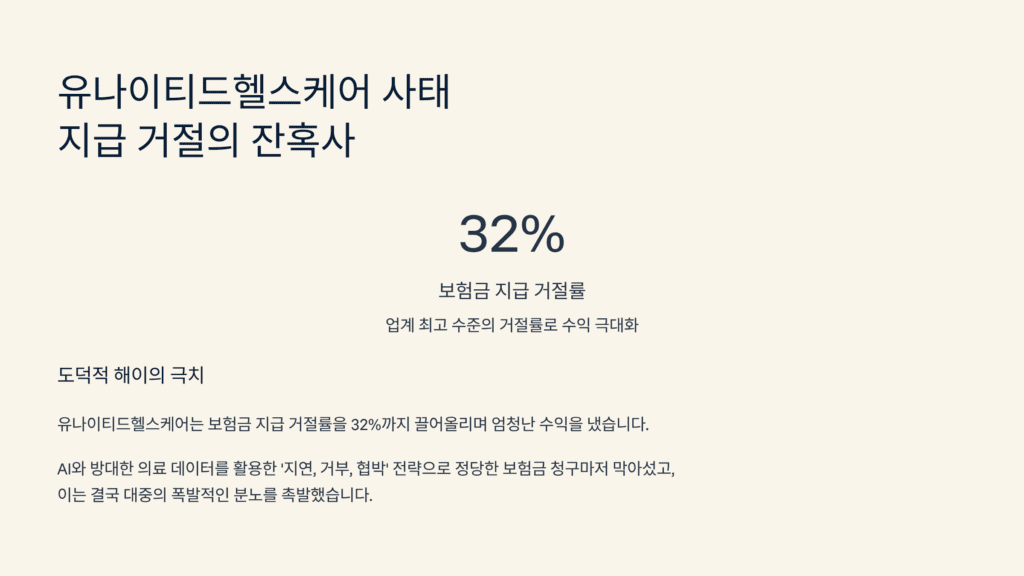 유나이티드헬스케어 보험금 지급 거절입니다. 