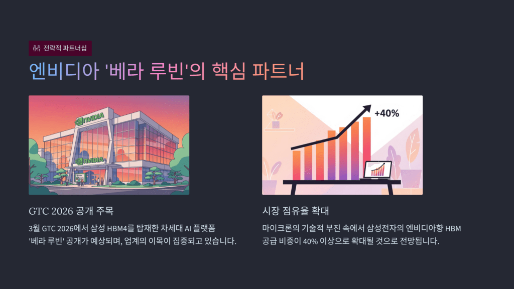 엔비디아 베라 루빈의 핵심 파트너입니다. 