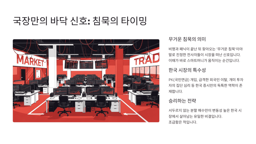 국장의 바닥 신호입니다. 