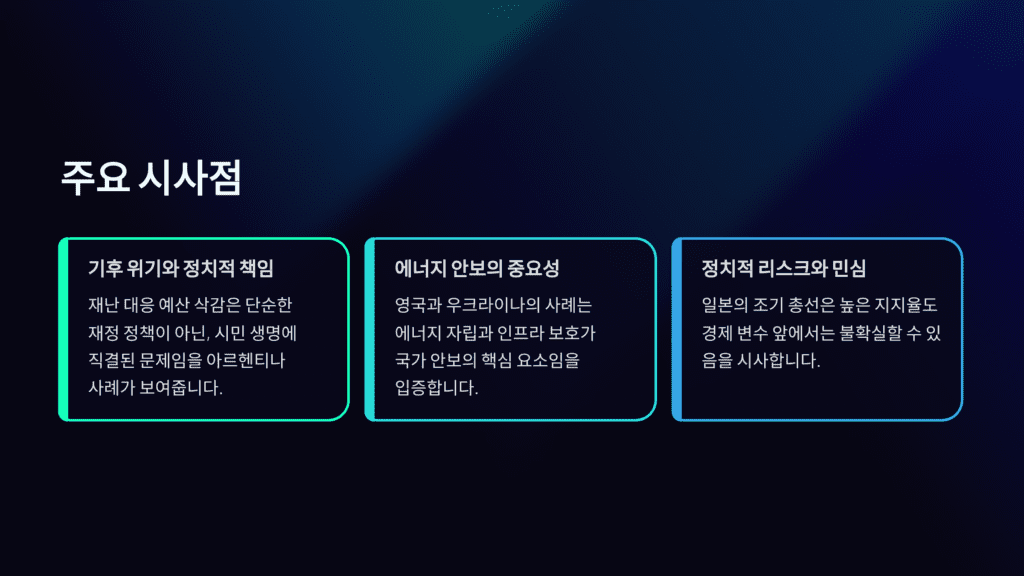 주요 시사점입니다. 