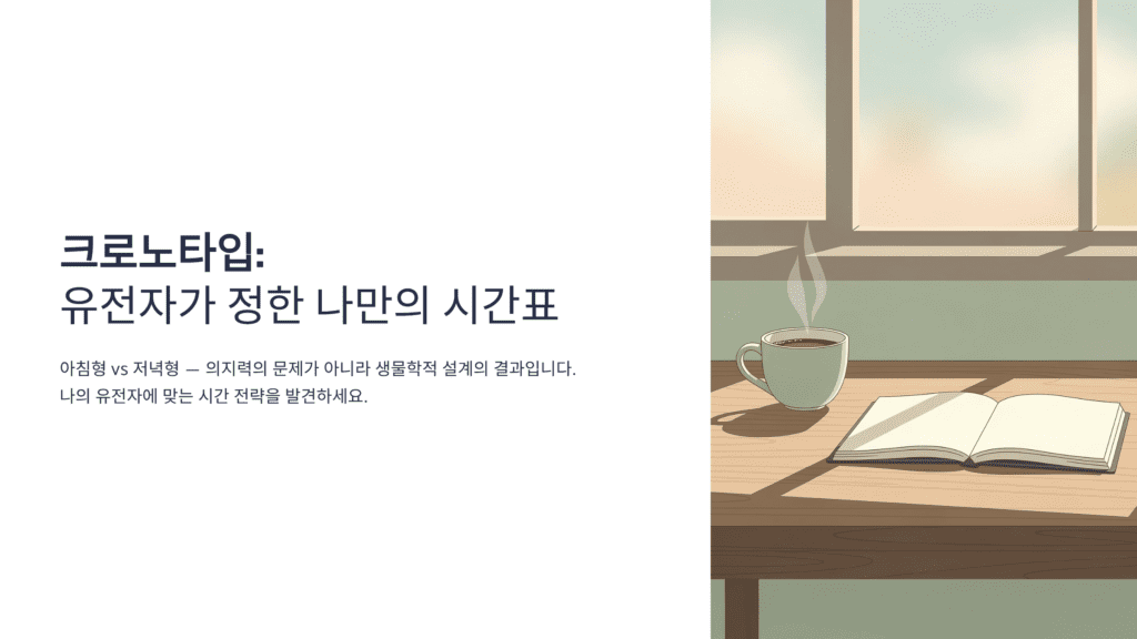 유전자 크로노타입 시간표