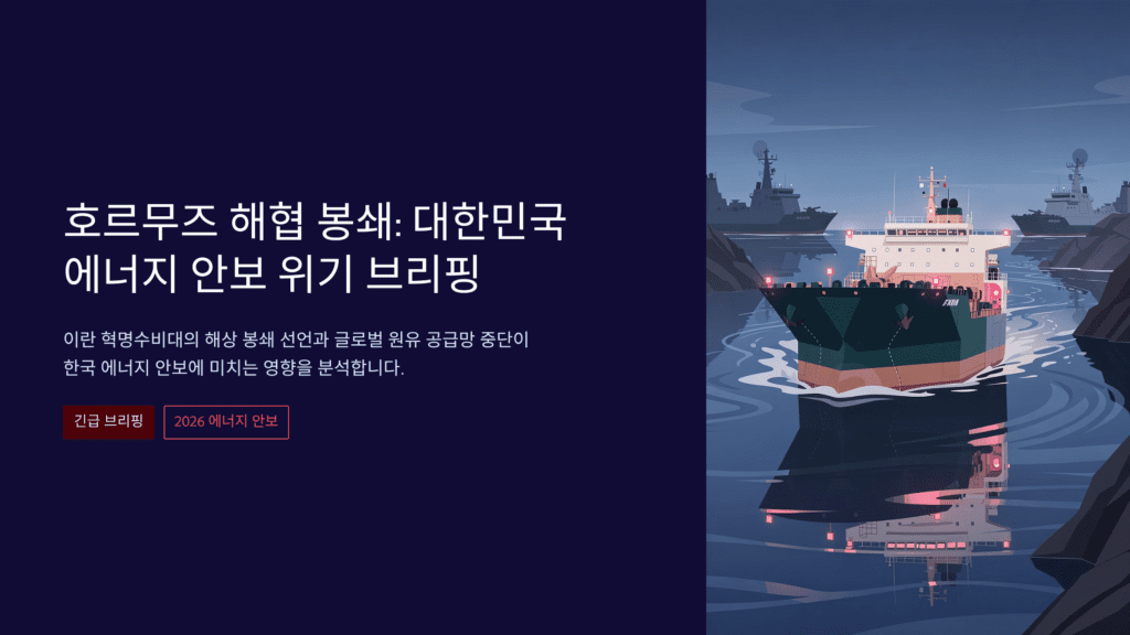 호르무즈 해협 봉쇄 에너지 위기