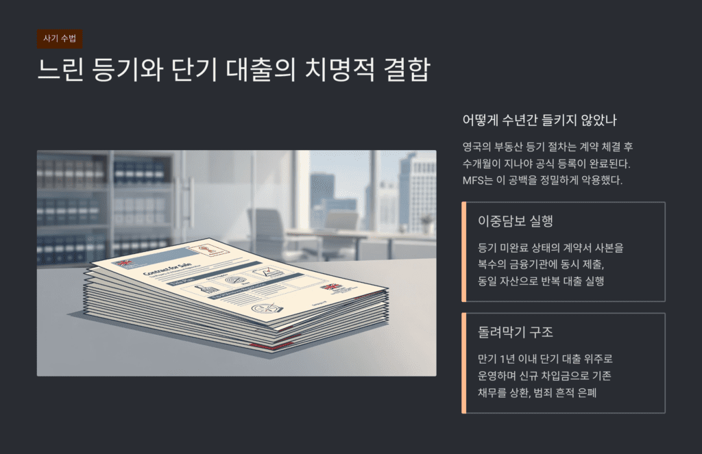 느린 등기, 단기 대출