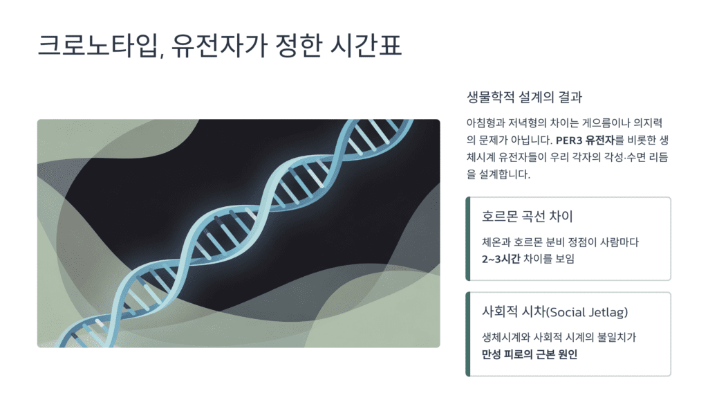 크로노타입 유전자 시간표 생물학적 설계