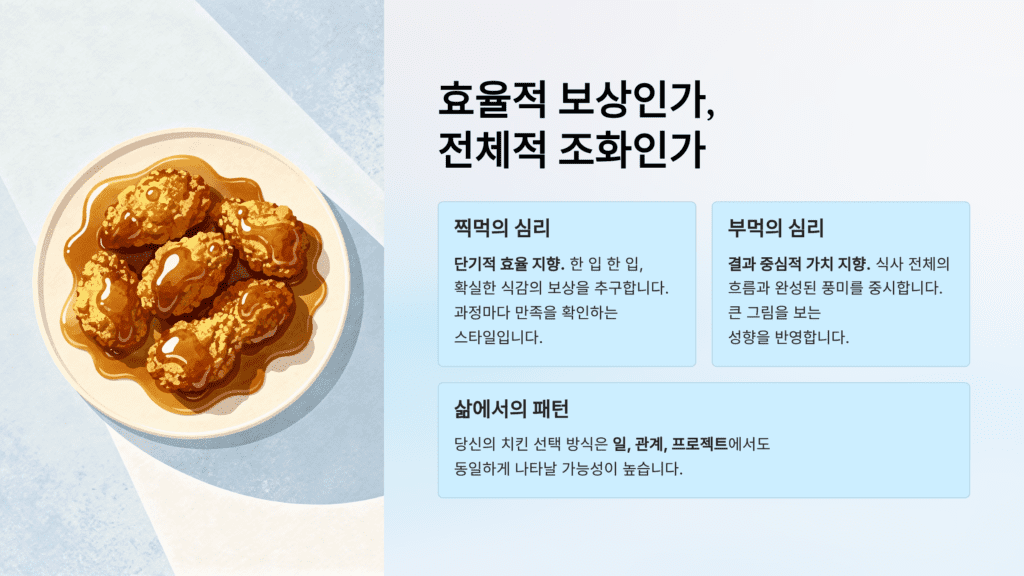 탕수육 찍먹 부먹 심리