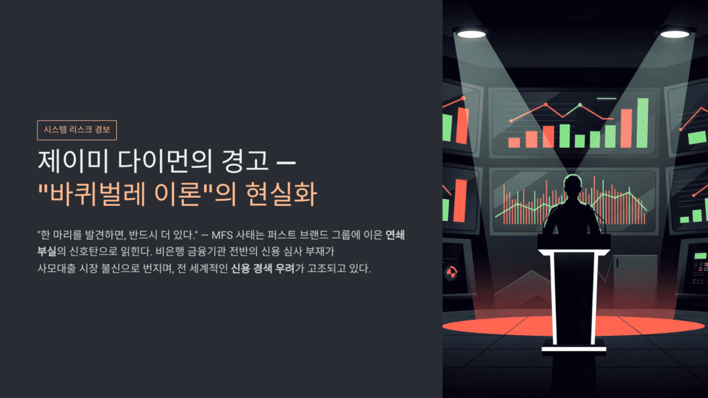 제이미 다이먼 바퀴벌레 이론