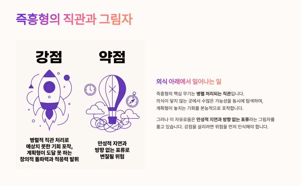 즉흥형의 직관과 그림자