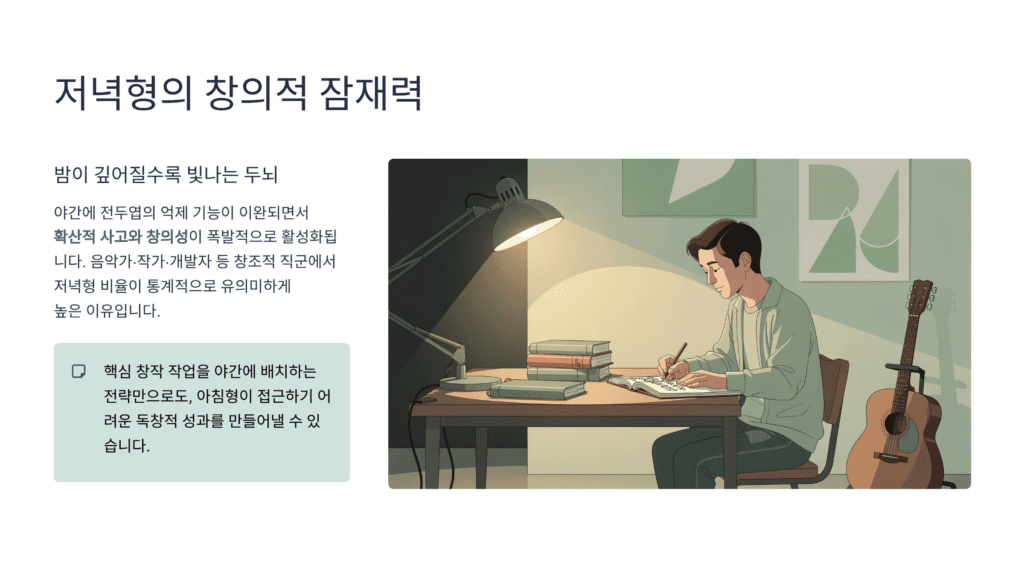 저녁형 인간 특징 창의적 잠재력