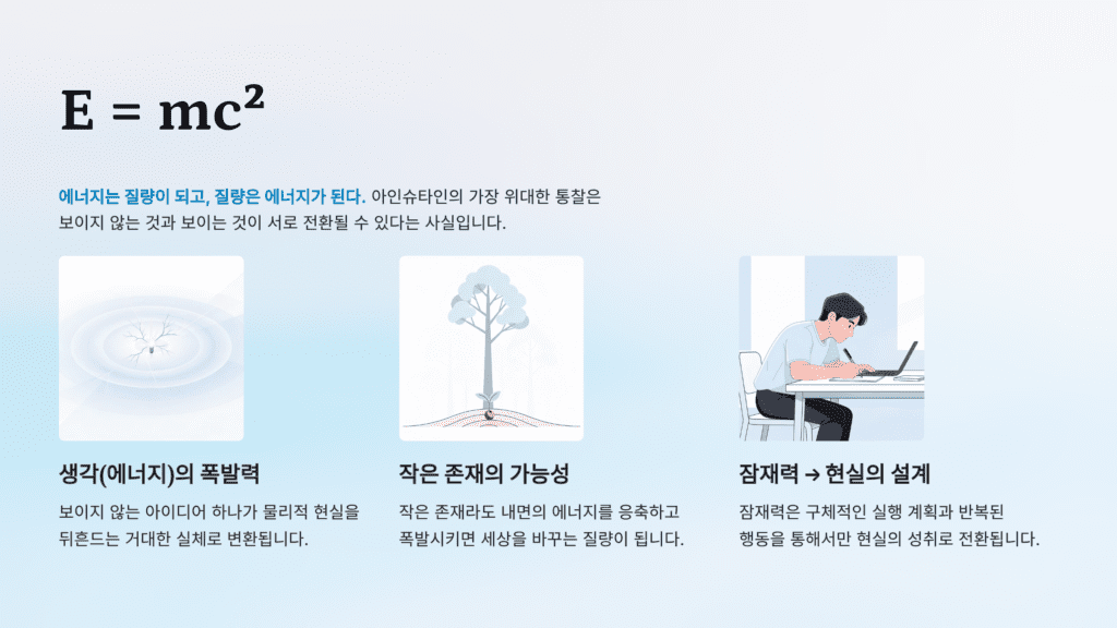 아인슈타인 에너지와 질량은 하나